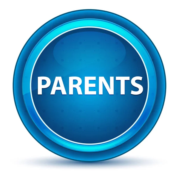 Parents Eyeball Blue Round Button — Stock Photo, Image