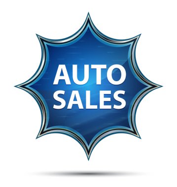 Oto Satış büyülü camsı güneş patlaması mavi düğme