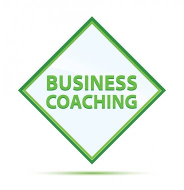 İş Koçluğu modern soyut yeşil elmas düğme