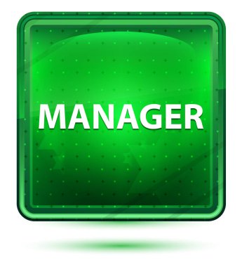 Yönetici Neon Işık Yeşil Kare Düğmesi