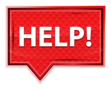 Yardım! sisli gül pembe afiş düğmesi