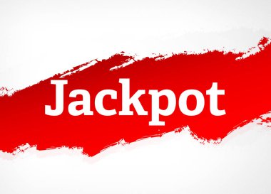 Jackpot Kırmızı Fırça Soyut Arka Plan İllüstrasyon