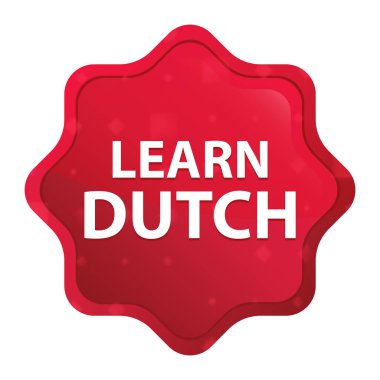 Öğrenin Hollandalı sisli gül red starburst etiket düğmesi