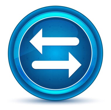 Transfer arrow icon eyeball blue round button