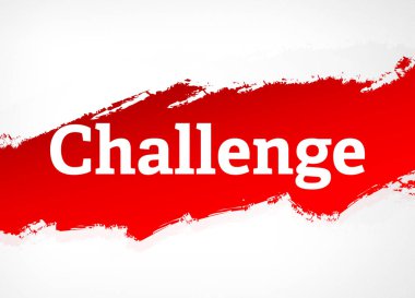 Challenge Kırmızı Fırça Soyut Arka Plan İllüstrasyon