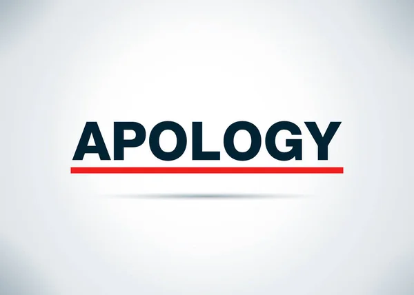 Apologie abstract vlakke achtergrond ontwerp illustratie — Stockfoto