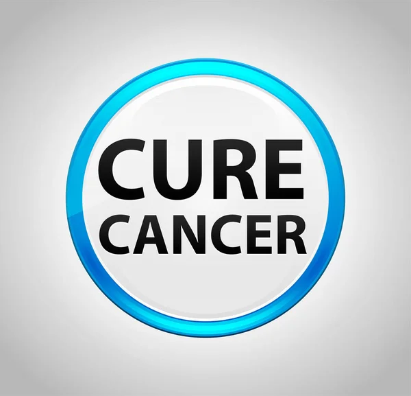 Лечение рака Голубая кнопка — стоковое фото