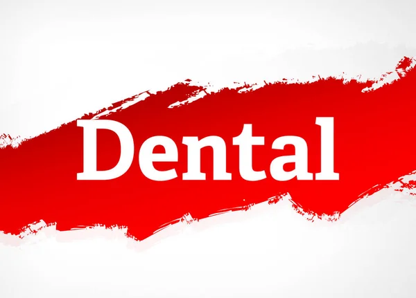 Pennello rosso dentale Astratto sfondo Illustrazione — Foto Stock