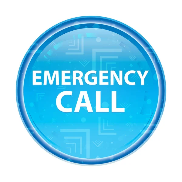 Emergency Call floral blue round button