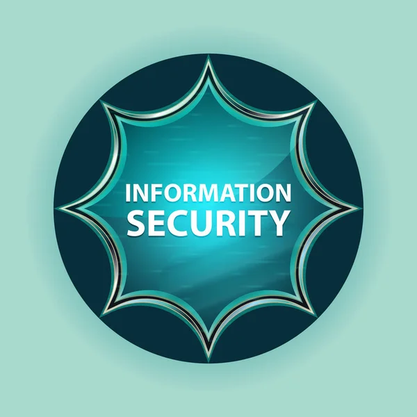 Información Seguridad mágico cristal sunburst azul botón cielo blu — Foto de Stock