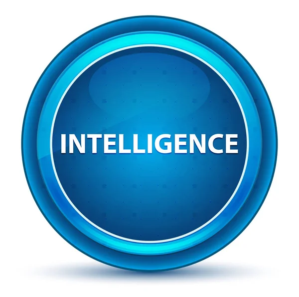 Intelligens ögongloben blå rund knapp — Stockfoto