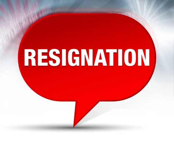 Resignation Red Bubble Background — Stock Photo, Image