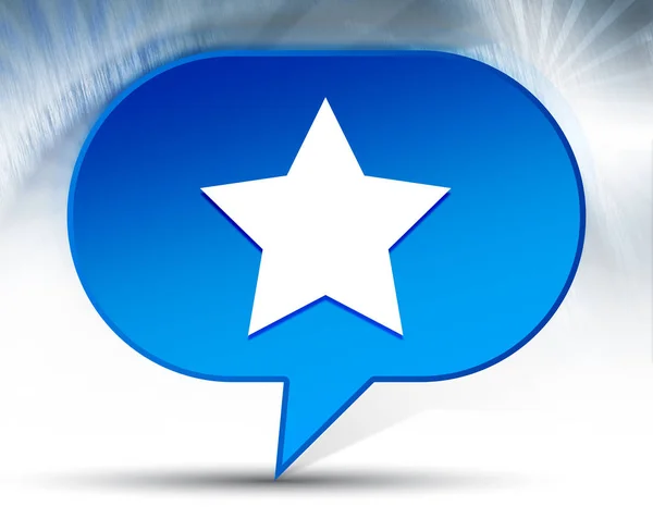 Star icon blue bubble background — Stock Photo, Image