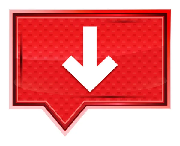 Abajo icono de flecha brumoso rosa botón de bandera rosa — Foto de Stock