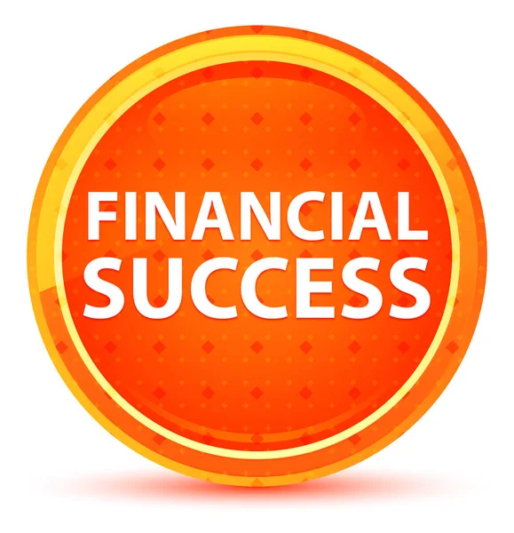 Finansal Başarı Doğal Turuncu Yuvarlak Düğme — Stok fotoğraf