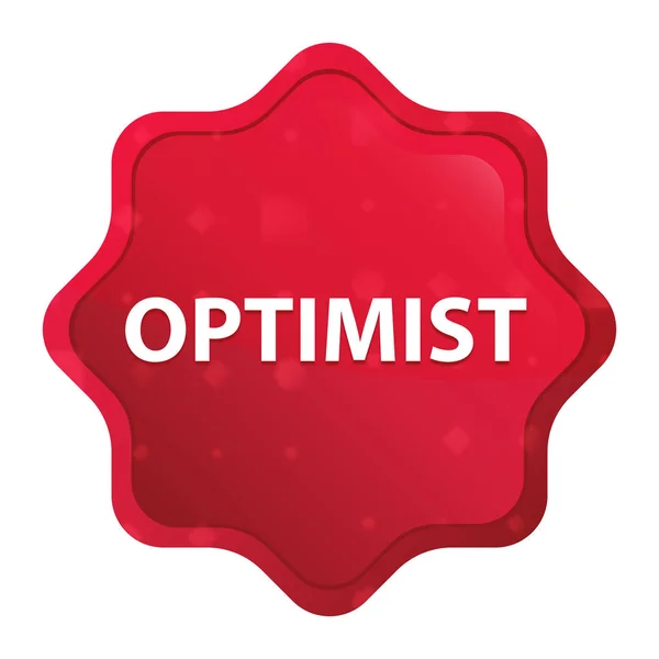 Optimist neblig rosa Starburst Aufkleber-Taste — Stockfoto