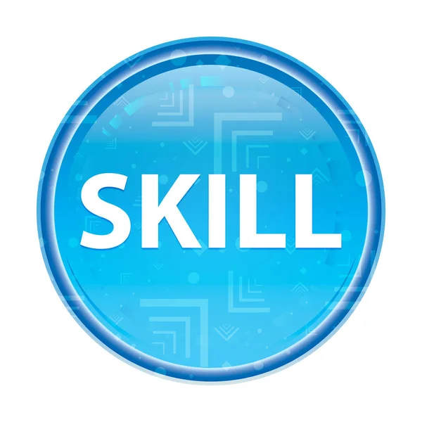 Skill blommig blå rund knapp — Stockfoto