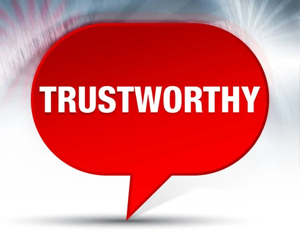 Trustworthy Red Bubble Background — Stock Photo, Image