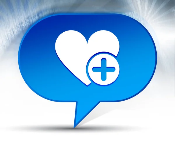 Añadir favorito corazón icono azul burbuja de fondo —  Fotos de Stock