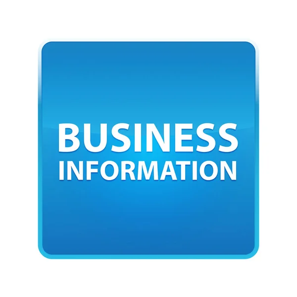 Informações de negócios azul brilhante botão quadrado — Fotografia de Stock