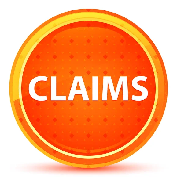 Claims Natural Orange Round Button — Stock fotografie