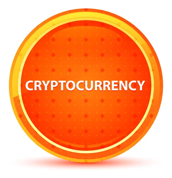 Cryptocurrency Natural Orange Round Button — Stock Photo, Image