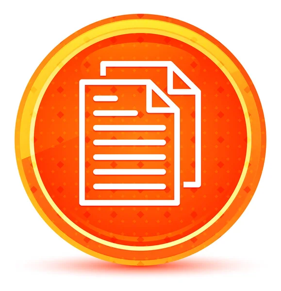 Document pages icon natural orange round button — Stock Photo, Image