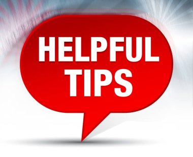 Yararlı İpuçları Kırmızı Bubble Arka Plan