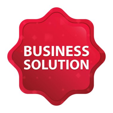 Business Solution sisli gül red starburst etiket düğmesi