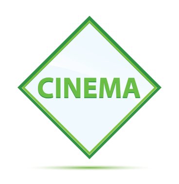 Sinema modern soyut yeşil elmas düğme