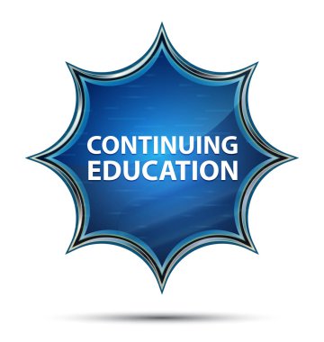 Sürekli Eğitim büyülü camsı güneş patlaması mavi düğme