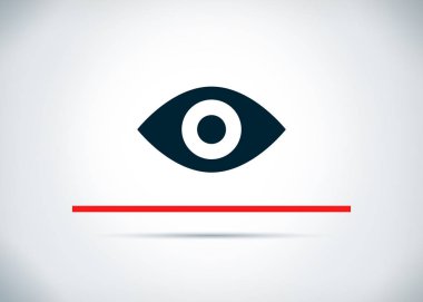 Göz simgesi soyut düz arka plan tasarım illüstrasyon