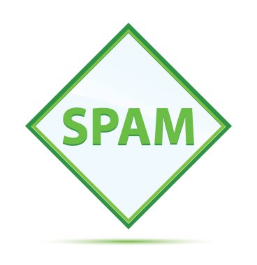 Spam modern soyut yeşil elmas düğmesi