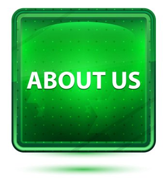 Hakkımızda Neon Açık Yeşil Kare Düğmesi