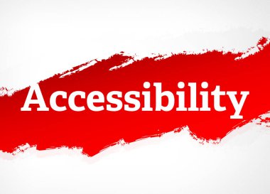 Erişilebilirlik Kırmızı Fırça Soyut Arka Plan İllüstrasyon