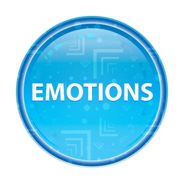 Duygular çiçek mavi yuvarlak düğme