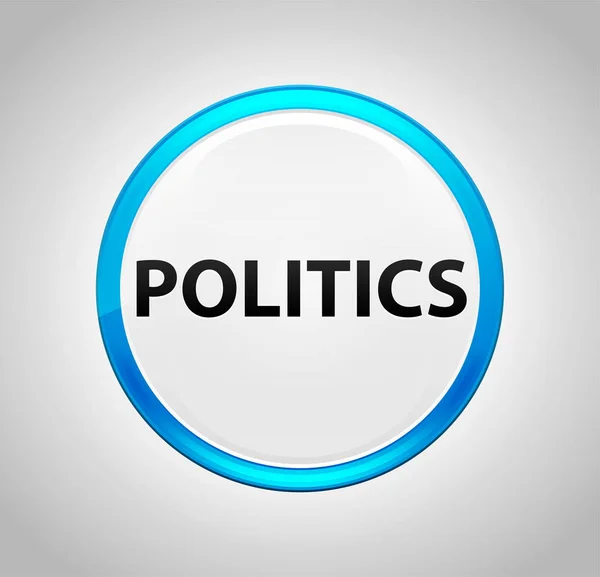 Politiek ronde blauwe drukknop — Stockfoto