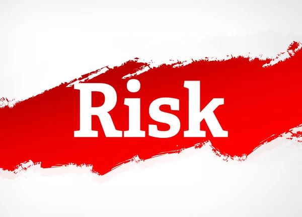 Risk Kırmızı Fırça Soyut Arka Plan İllüstrasyon — Stok fotoğraf