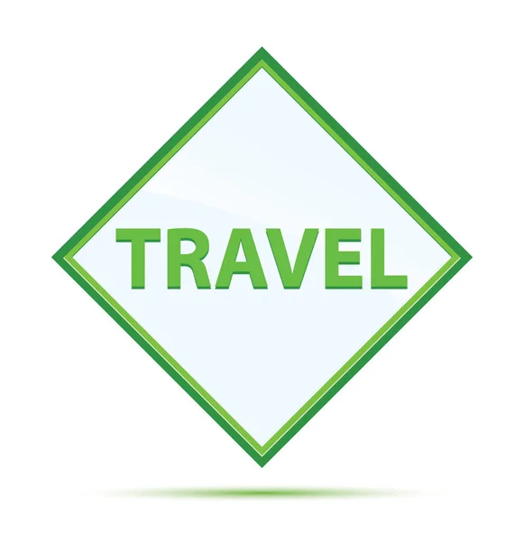 Travel modern abstract green diamond button — Stock Photo, Image
