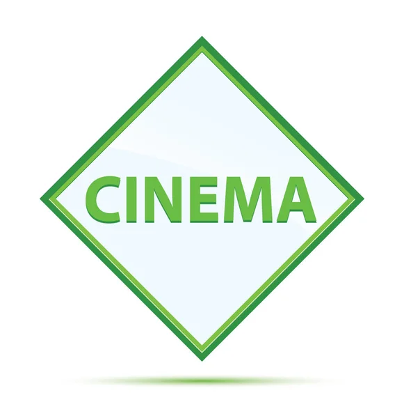 Cinema modern abstract green diamond button — Stock Photo, Image