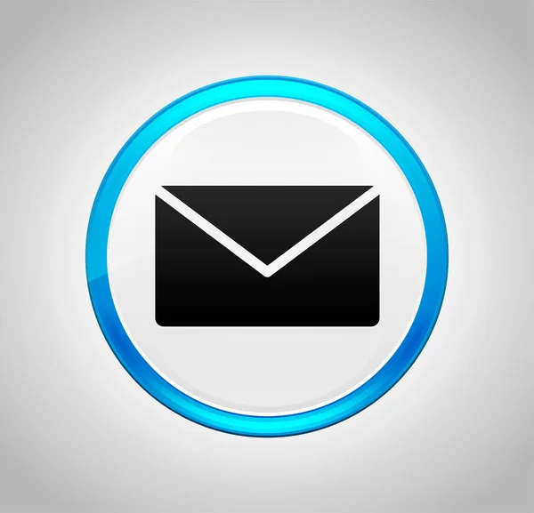 Email icon round blue push button — Stock Photo, Image