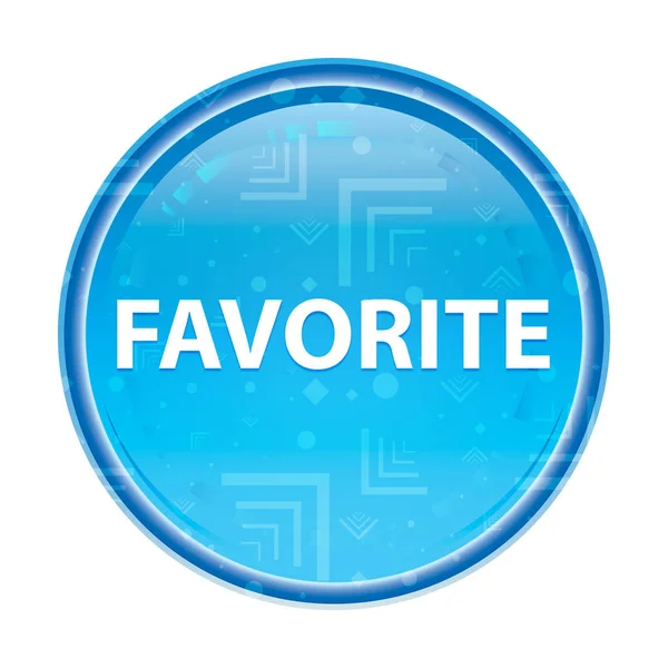 Favorite floral blue round button — Stock Photo, Image