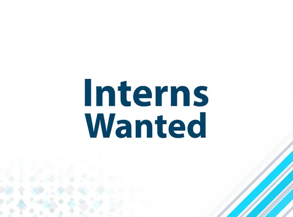 Interns Wanted Modern Flat Design Blue Abstract Background