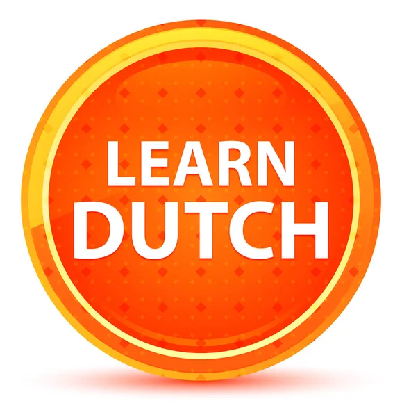 Μάθετε Ολλανδικά φυσικό πορτοκαλί κυκλικό κουμπί — Φωτογραφία Αρχείου