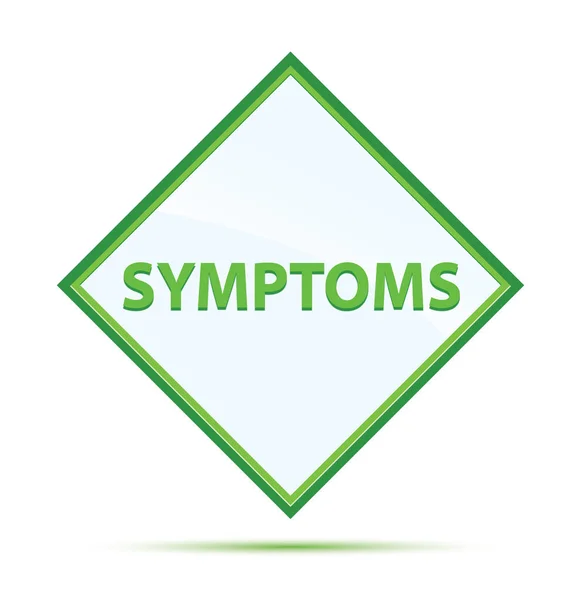 Symptome modernen abstrakten grünen Diamanten-Knopf — Stockfoto