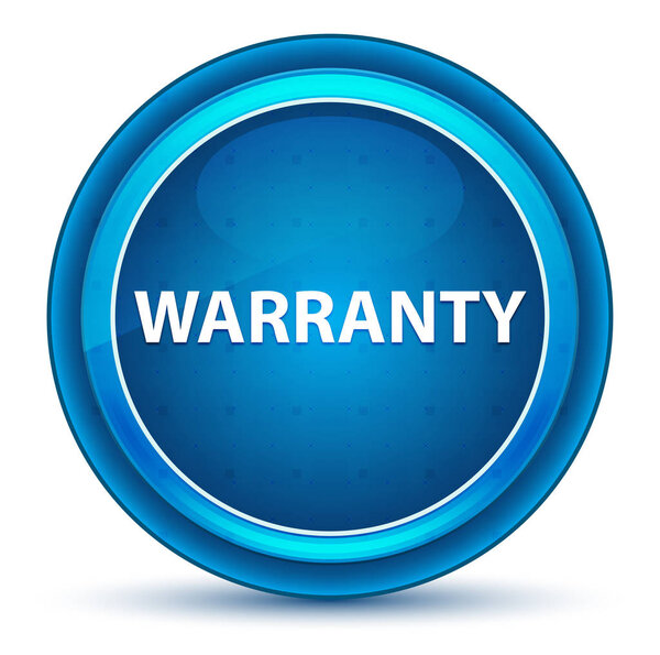 Warranty Eyeball Blue Round Button