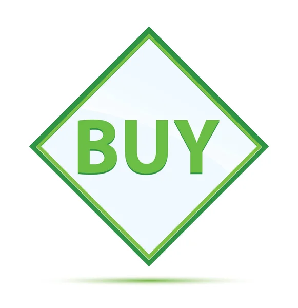 Koupit moderní abstrakt zelené diamantové tlačítko — Stock fotografie