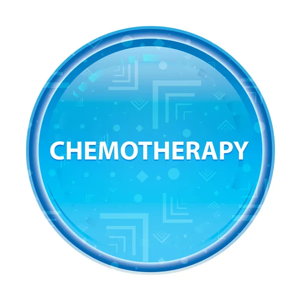 Chemotherapie Floral blauwe ronde knop — Stockfoto