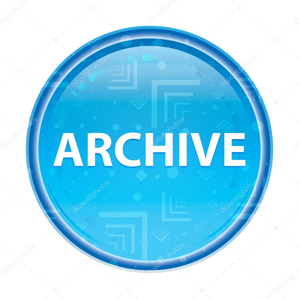Archive floral blue round button