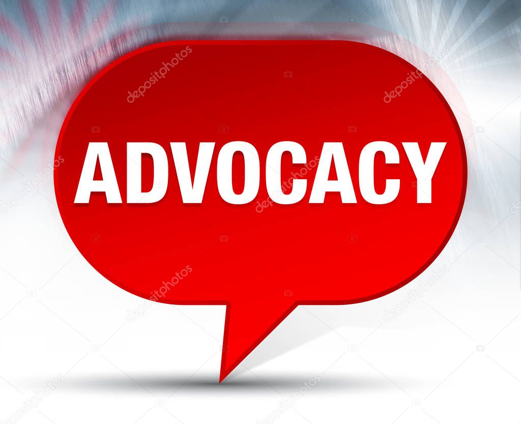 Advocacy Red Bubble Background